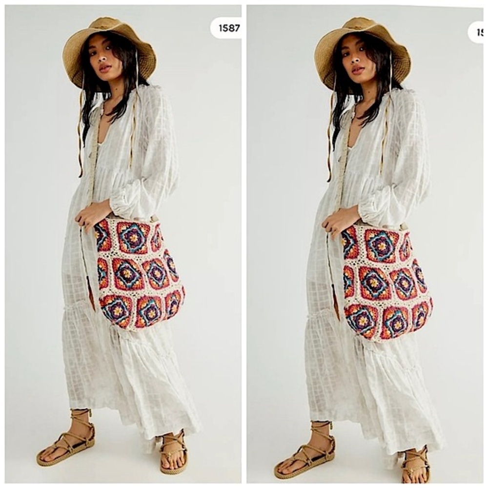 Free People Washed Edie Maxi Dress Tiered Prairie Coastal Cowgirl Grunge Wedding